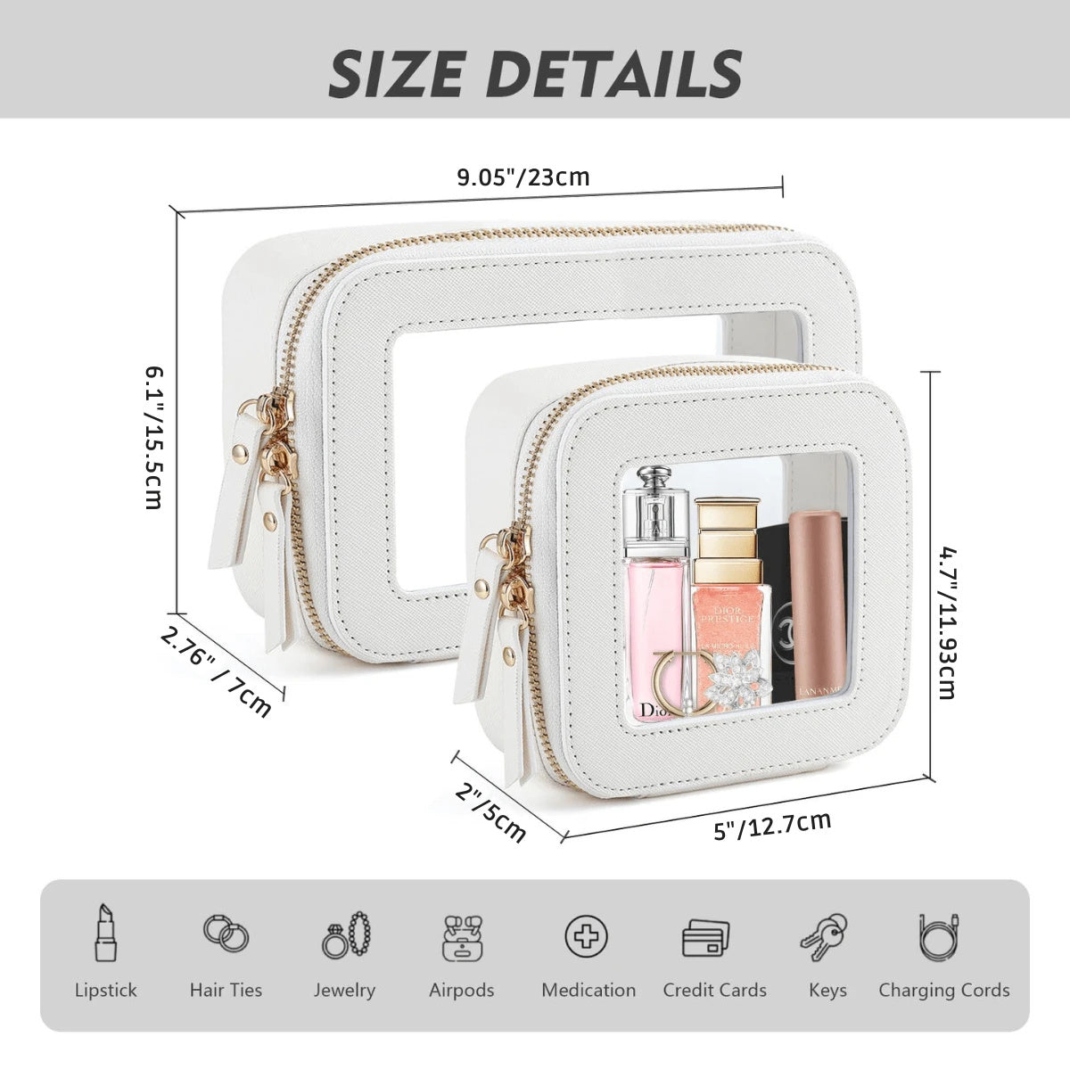 Clear Brush Makeup Bag