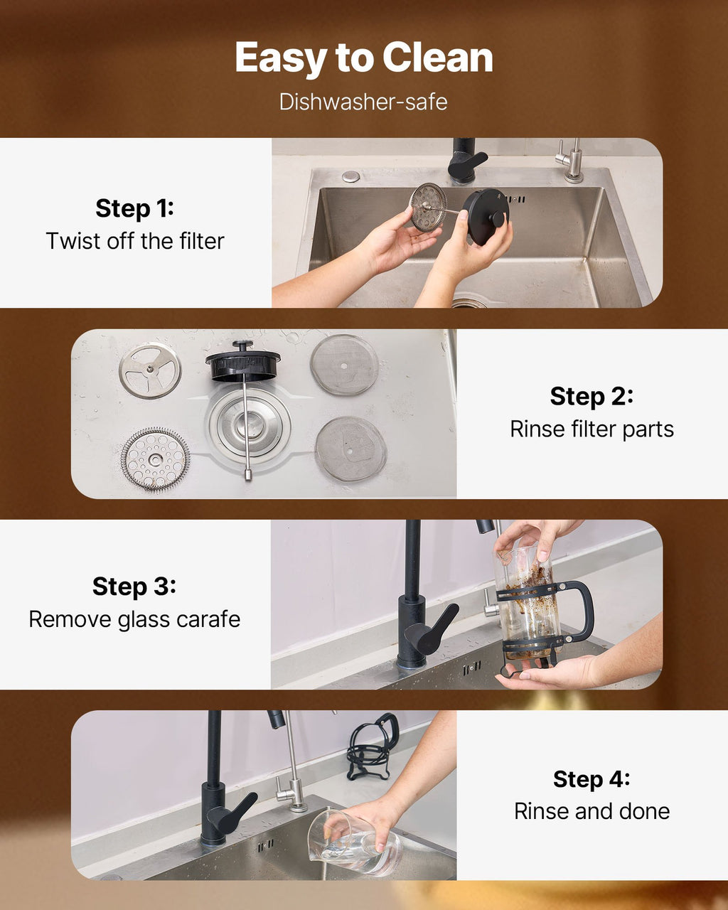 34oz Glass French Press