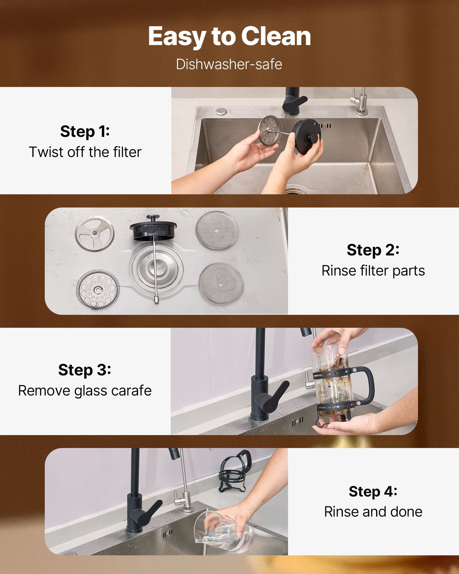 34oz Glass French Press