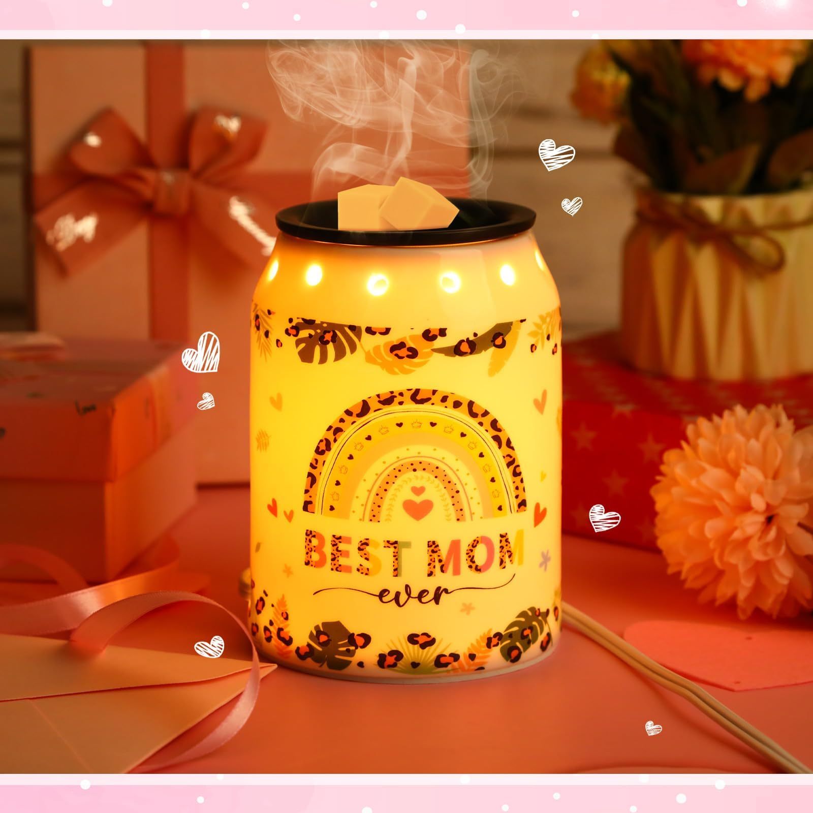 Mom Gifts Wax Warmer, Wax Melt Warmer Ceramic Electric Scentsy Candle Wax Melts Good Mom Meaningful Gifts For Mom For Livingroom Kitchen Bathroom