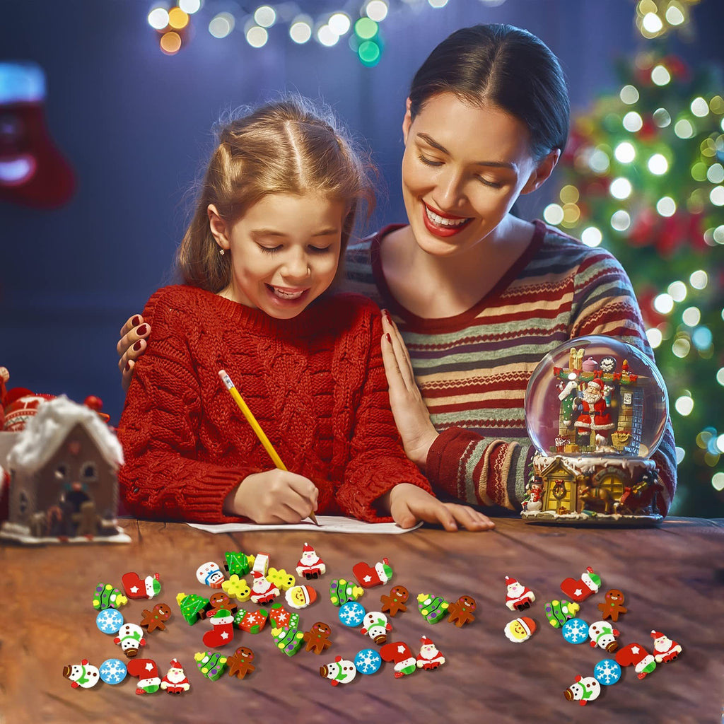 150 Pieces Of Children's Christmas Mini Erasers, Cute Little Animal Erasers