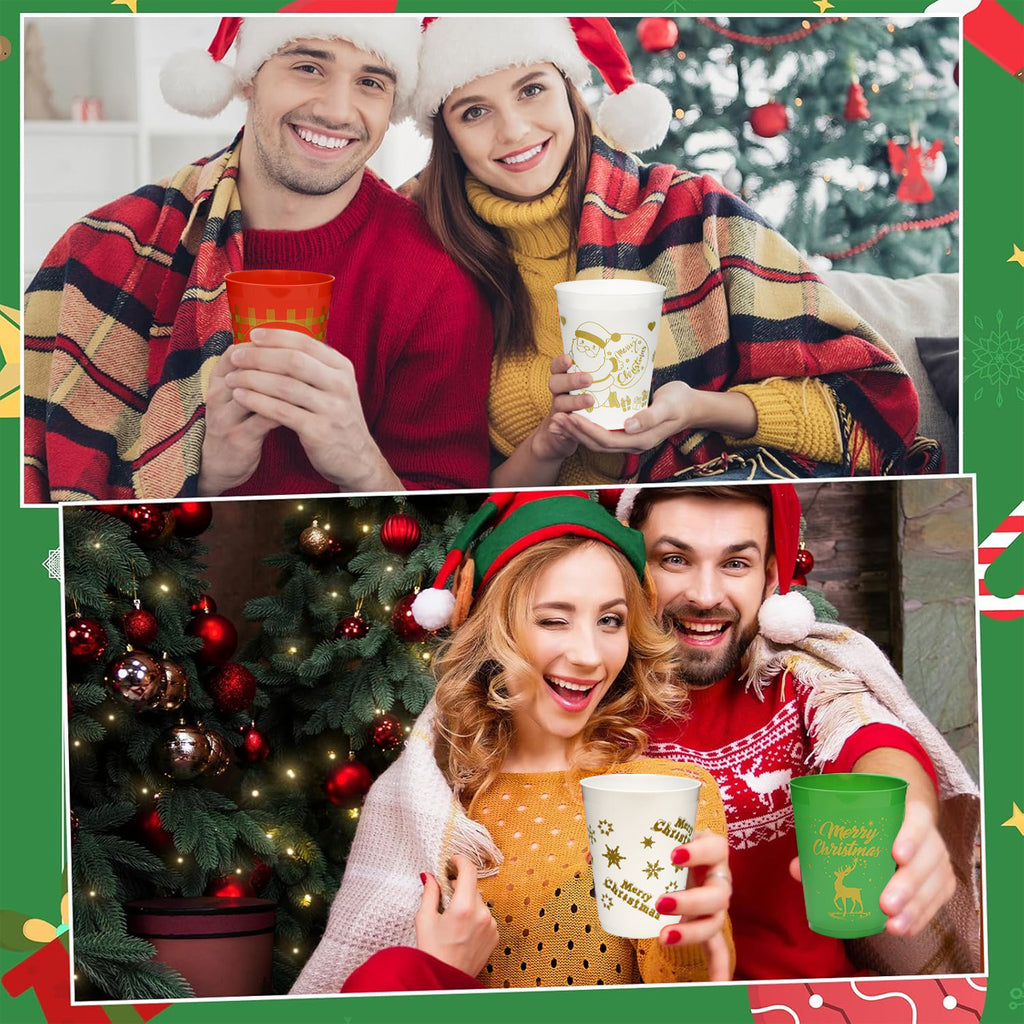 12Pcs Christmas Drink Cups