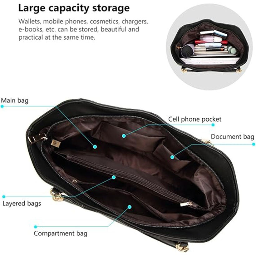 Women's Tote Bag Bags, Large Leather Shoulder Bag Purse Top Handle Hobo Handbag