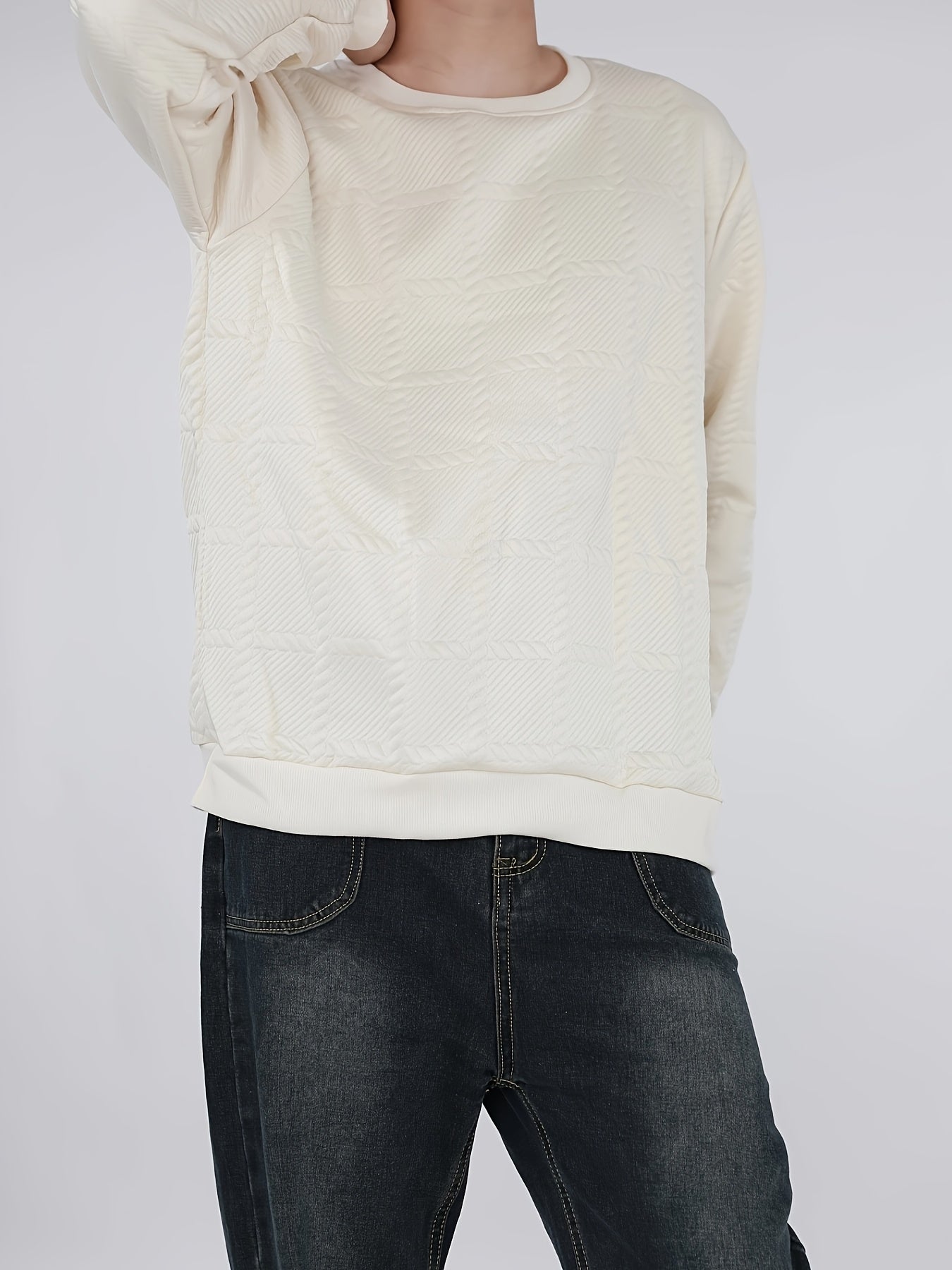 Export Quality English European And American Sizes Jacquard Round Neck Hoodie For Men And Women