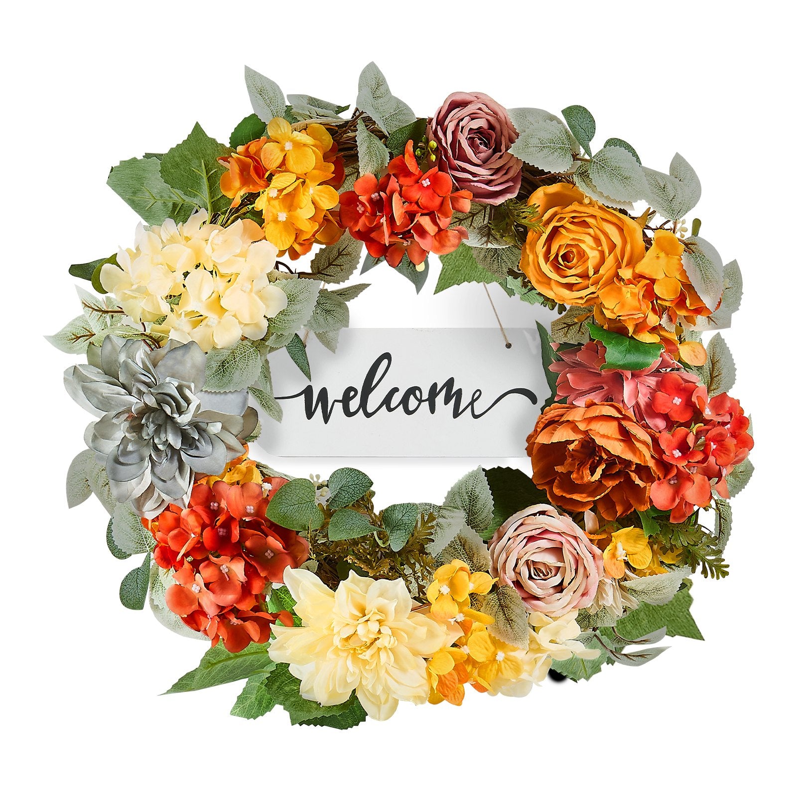 Decorative Fall Hydrangea Wreath