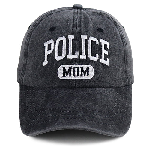 Proud Police Mama Baseball Cap Gifts, Adjustable Embroidered Wash Cotton Baseball Cap
