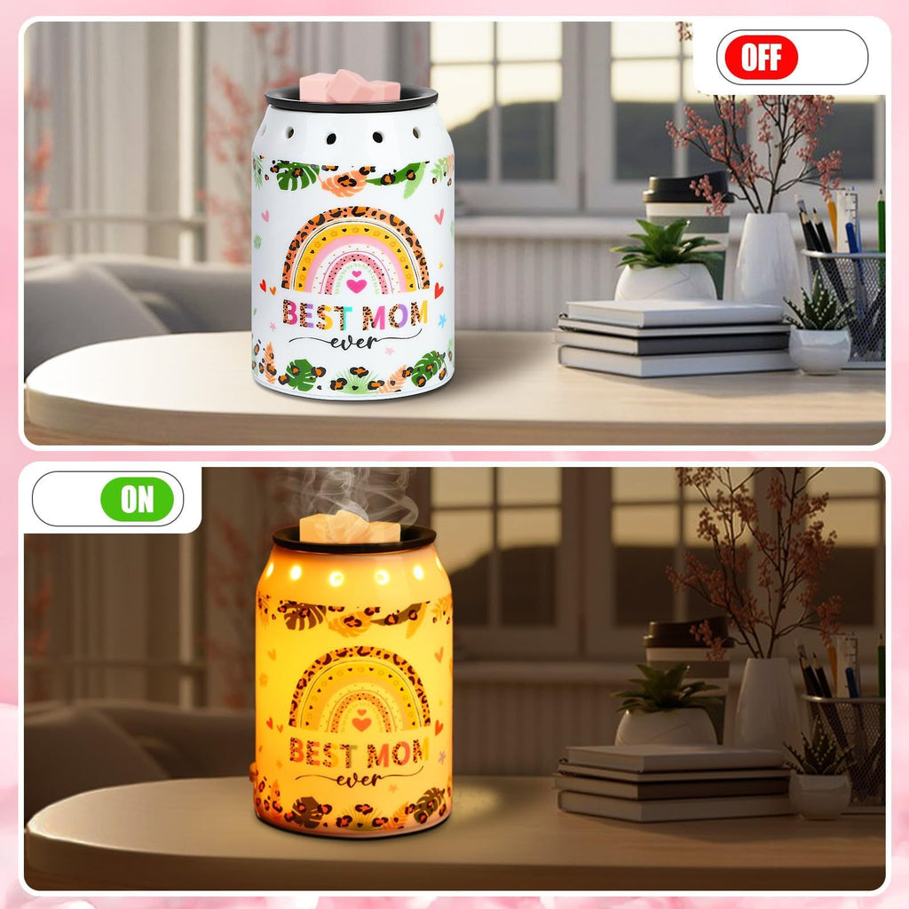 Mom Gifts Wax Warmer, Wax Melt Warmer Ceramic Electric Scentsy Candle Wax Melts Good Mom Meaningful Gifts For Mom For Livingroom Kitchen Bathroom