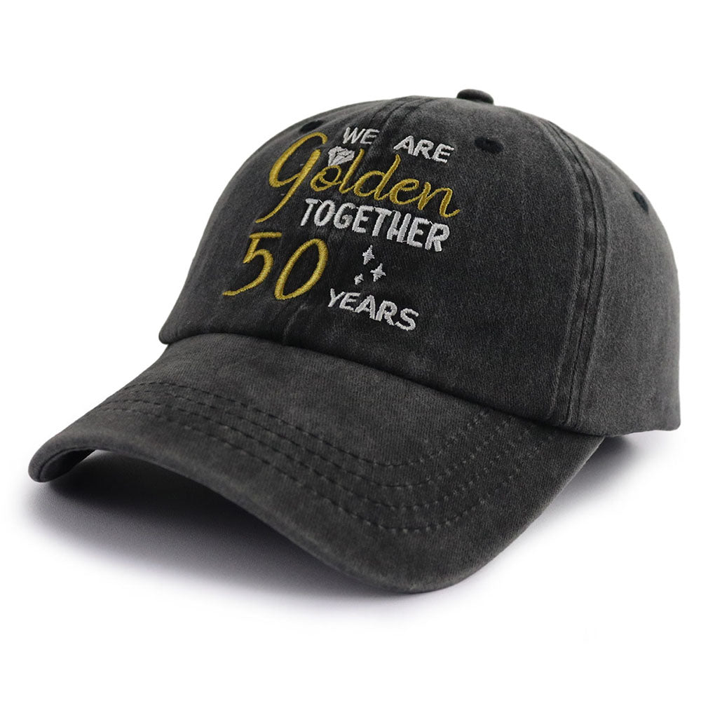 50th Wedding Anniversary Gifts For Couple  Baseball Cap For Men Women, Parents, Grandpa Grandma