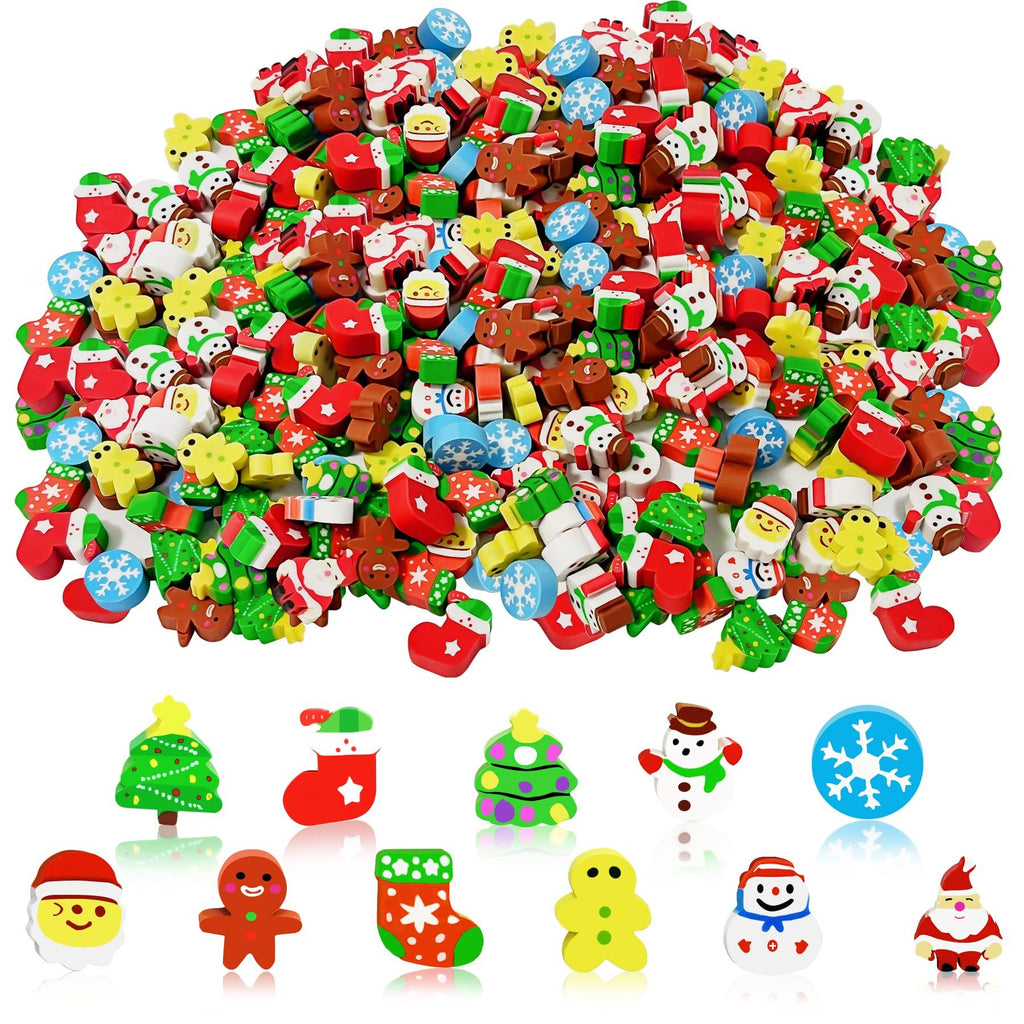 150 Pieces Of Children's Christmas Mini Erasers, Cute Little Animal Erasers
