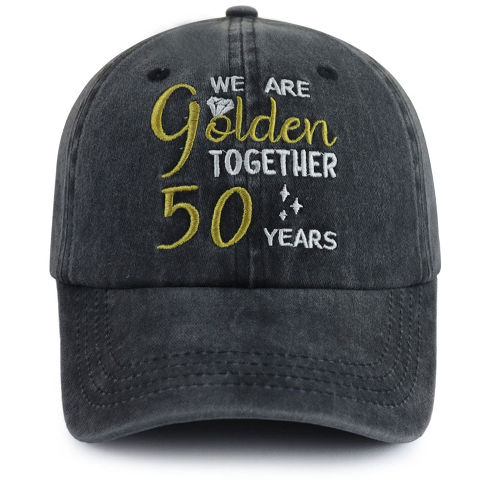 50th Wedding Anniversary Gifts For Couple  Baseball Cap For Men Women, Parents, Grandpa Grandma