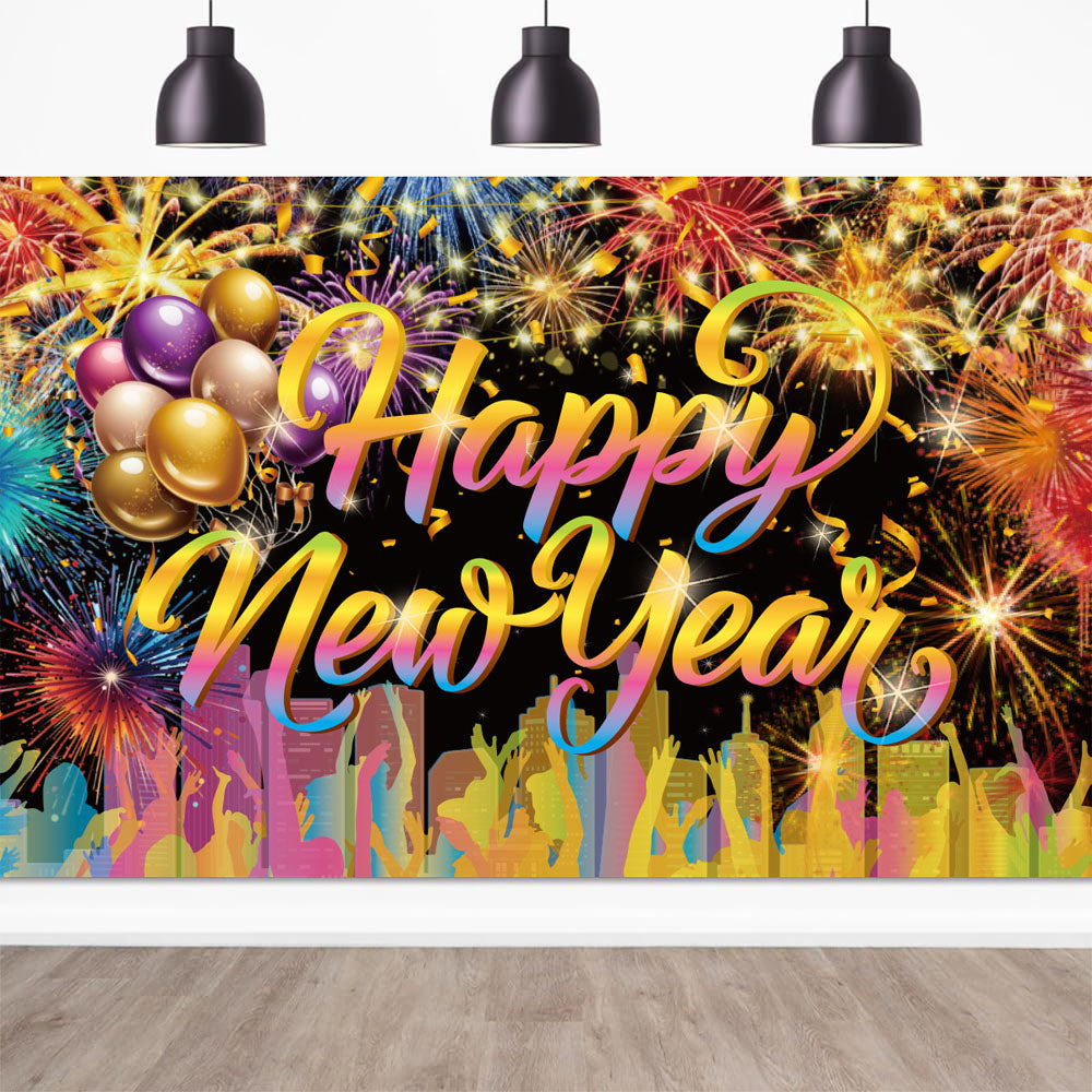 2025 Happy New Year Party Background