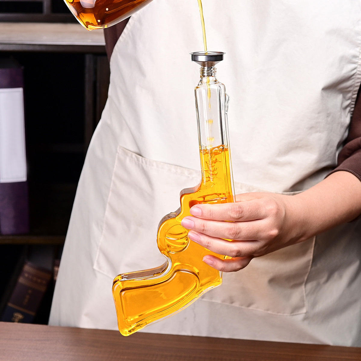 Gifts For Men Dad, 10 Oz Whiskey Gun Decanter Set  2 Bullet Glasses - Unique Birthday Pistol Gift Ideas Daughter Son, Personalized Liquor Dispenser - Scotch Bourbon Vodka, Him, Brother Husband