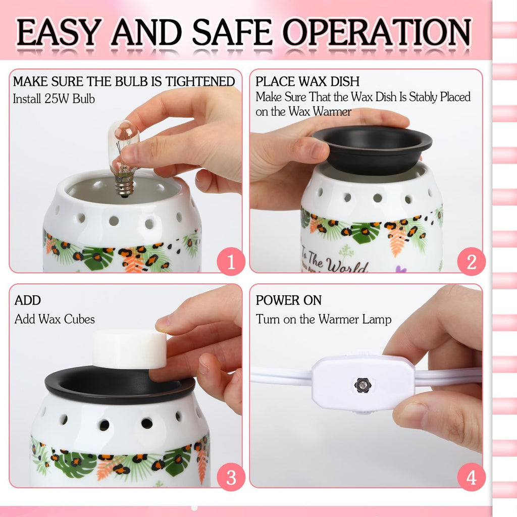 Mom Gifts Wax Warmer, Wax Melt Warmer Ceramic Electric Scentsy Candle Wax Melts Good Mom Meaningful Gifts For Mom For Livingroom Kitchen Bathroom