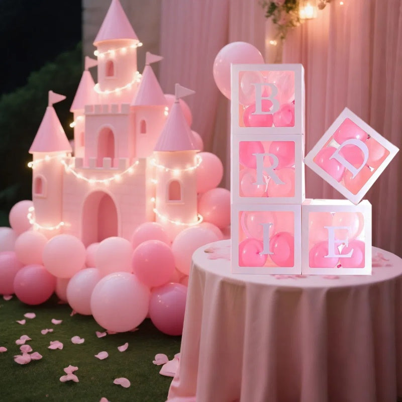 5 Pieces BRIDE Balloon Boxes