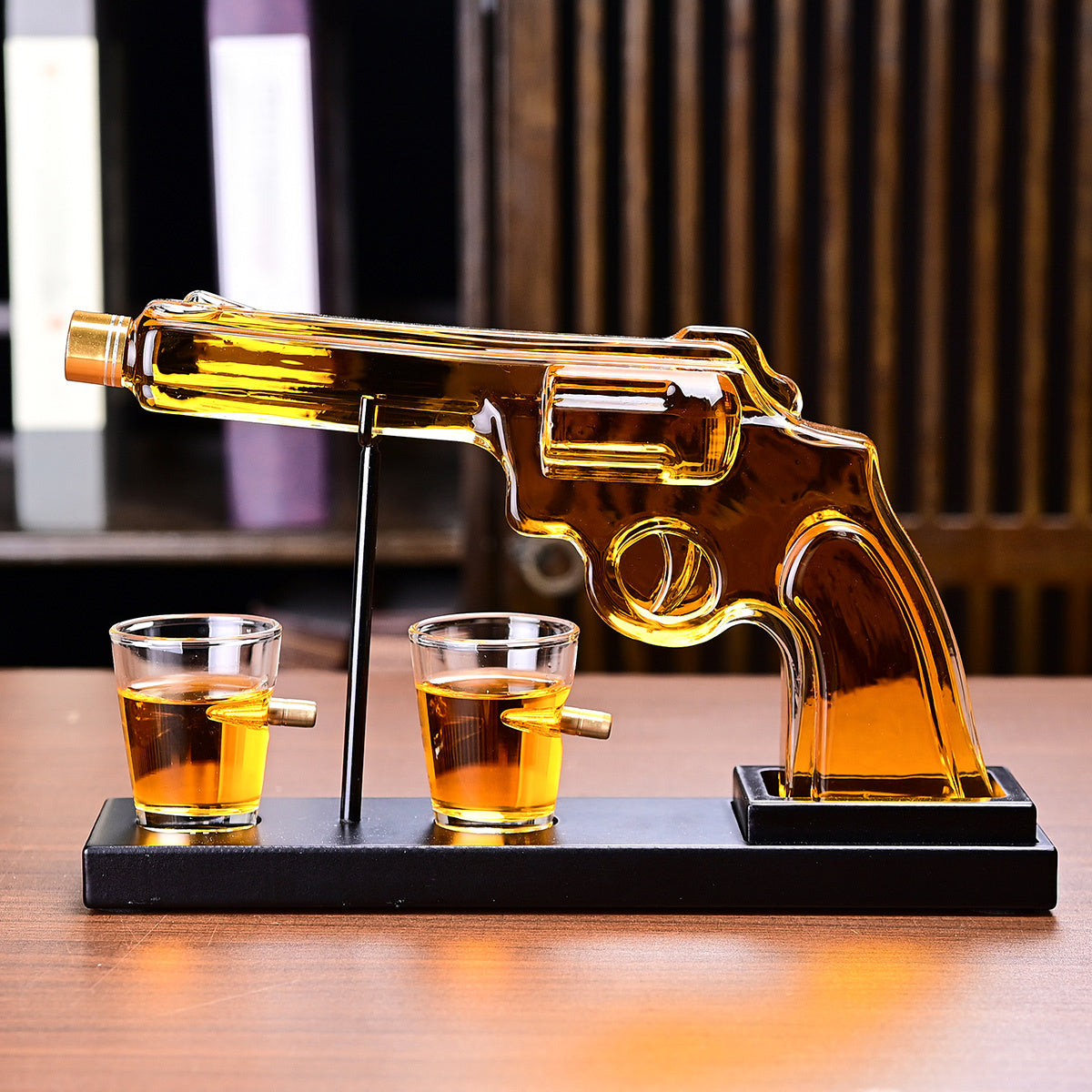 Gifts For Men Dad, 10 Oz Whiskey Gun Decanter Set  2 Bullet Glasses - Unique Birthday Pistol Gift Ideas Daughter Son, Personalized Liquor Dispenser - Scotch Bourbon Vodka, Him, Brother Husband