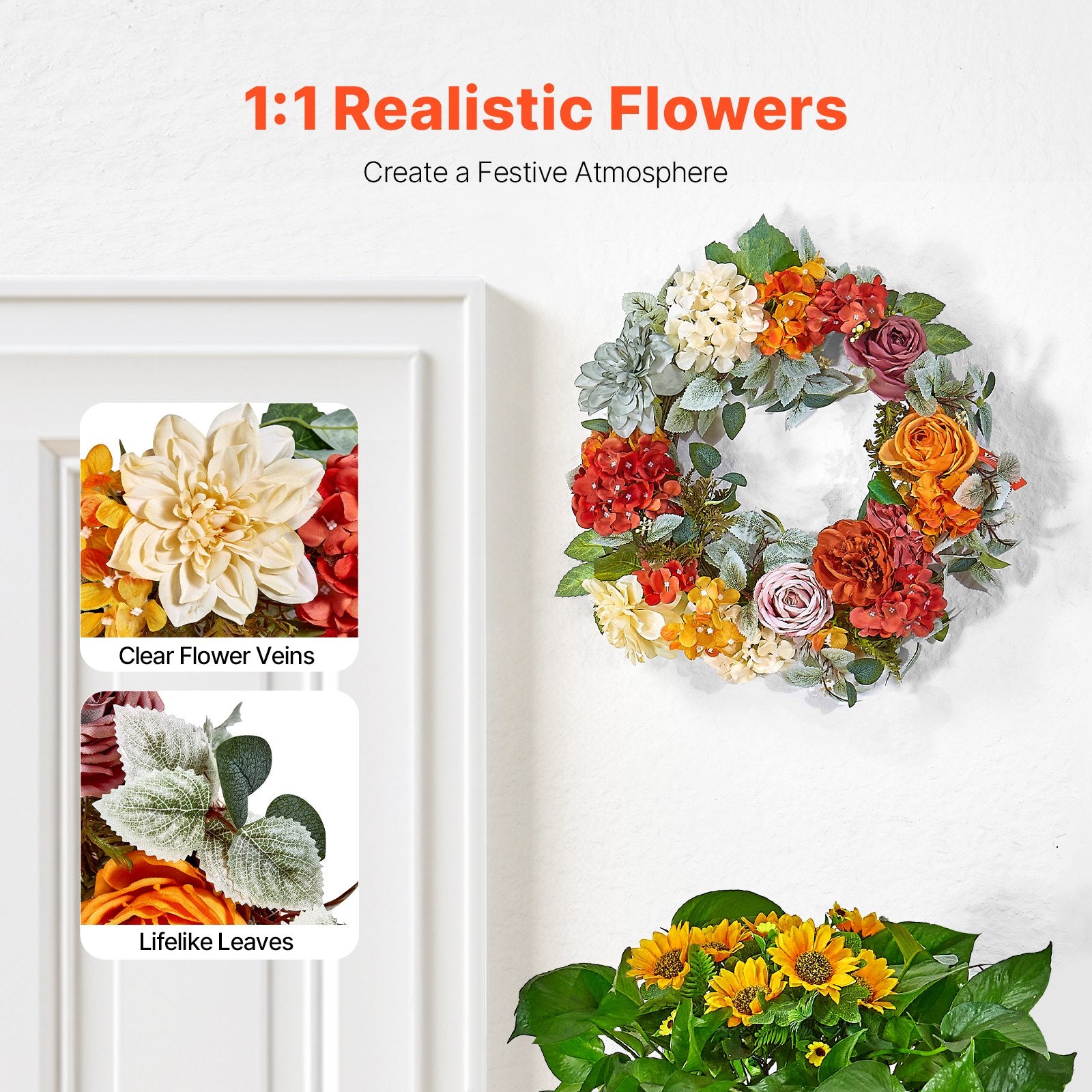Decorative Fall Hydrangea Wreath