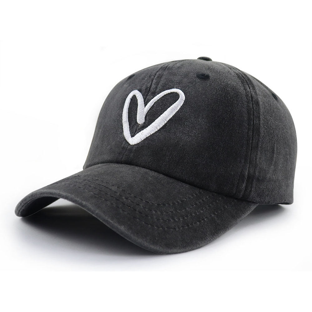 Love Heart Embroidered Baseball Cap Adjustable Unisex Dad Hat Cute Valentine's Day Birthday Honeymoon Gifts For Girlfriend Boyfriend
