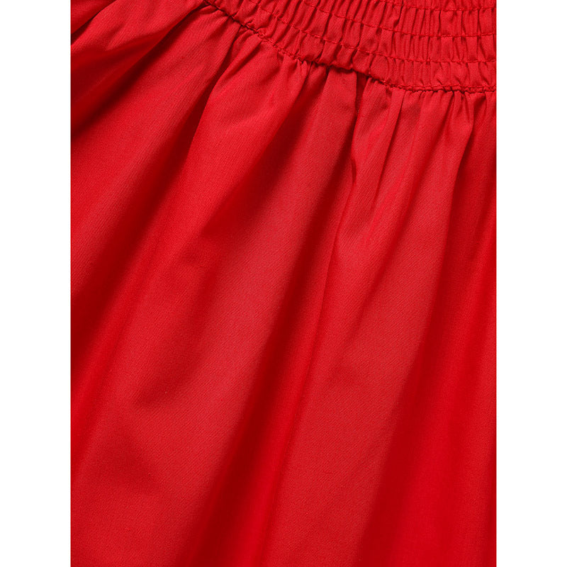 Toddler Infant Girl Christmas Dress Smocked Christmas Tree Embroidery Short Sleeve Princess Party Dress