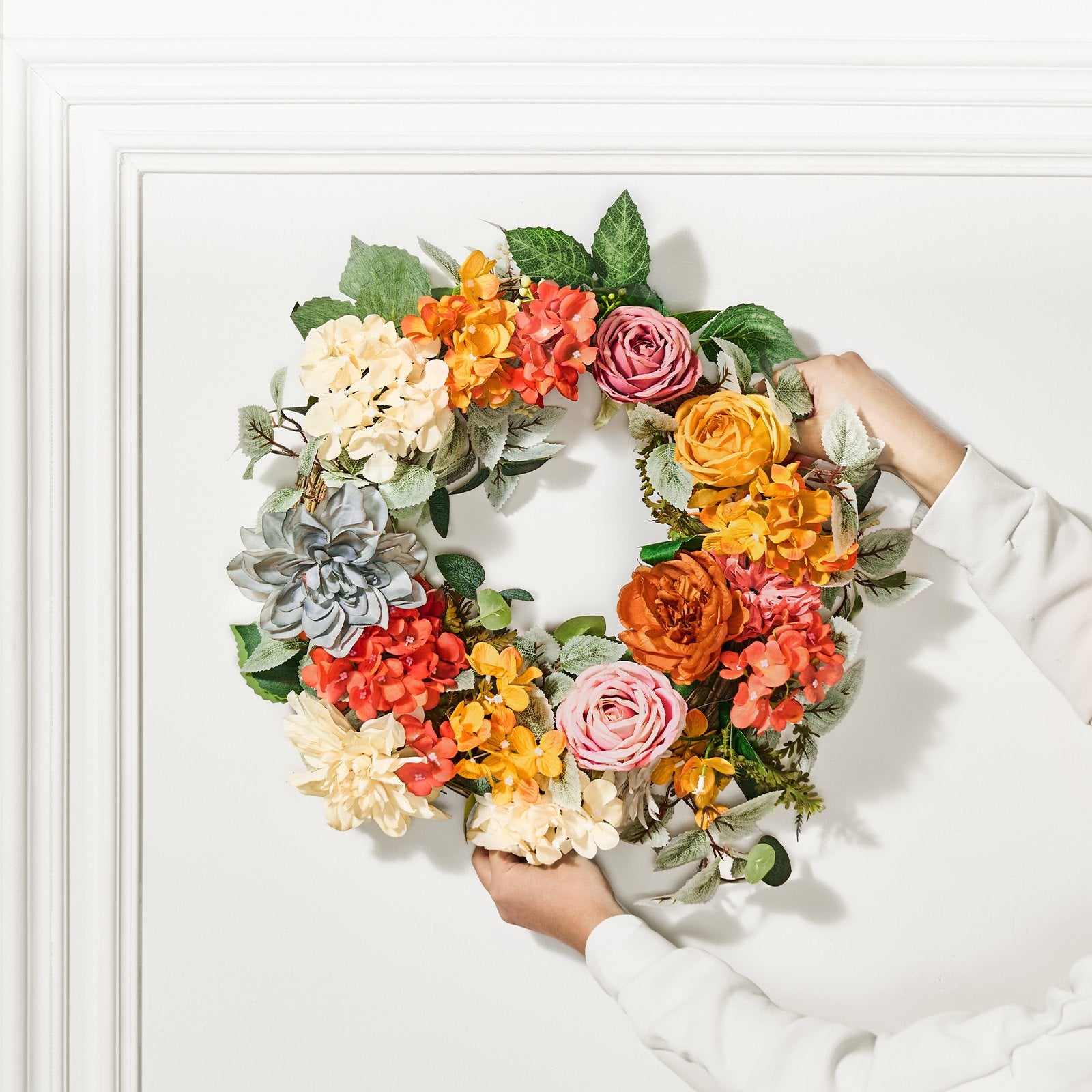 Decorative Fall Hydrangea Wreath