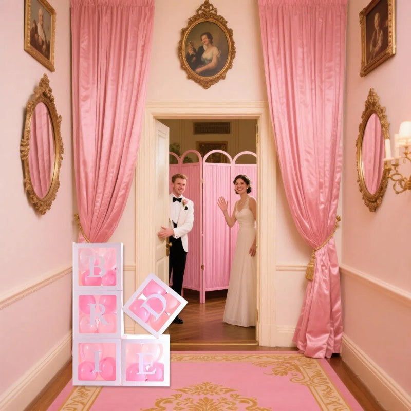 5 Pieces BRIDE Balloon Boxes