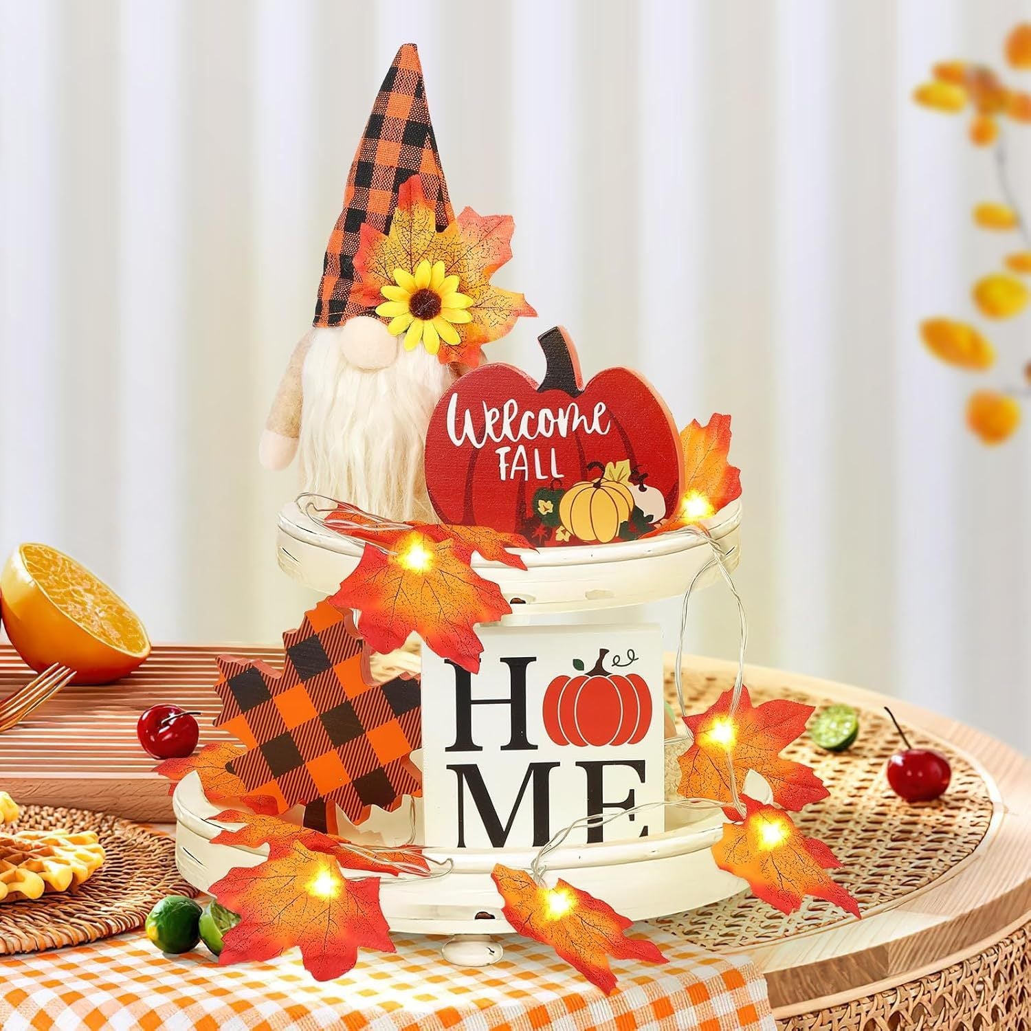 Fall Gnome Tiered Decor Set
