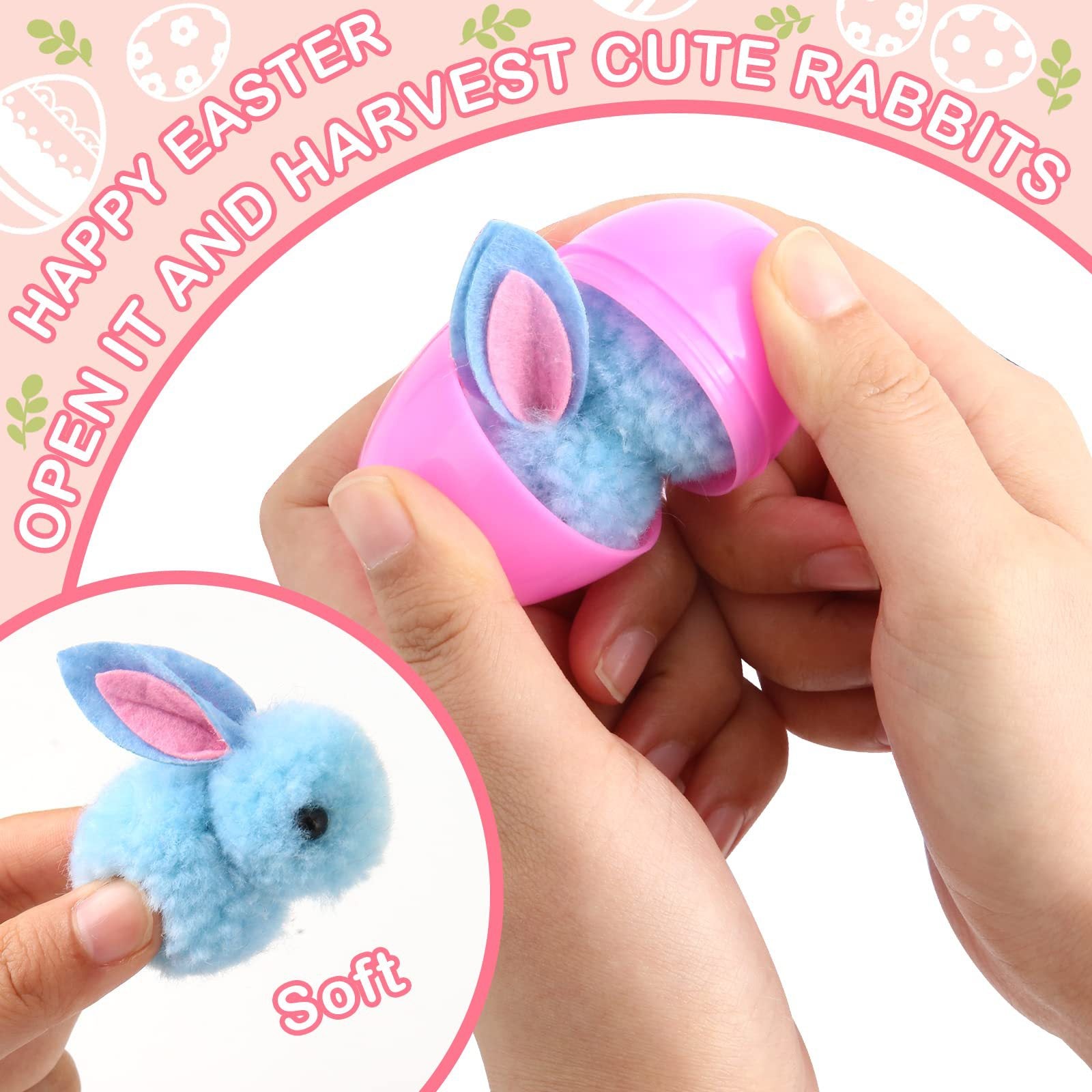 Easter Egg Mini Rabbit Ornament Decorative Toy Set