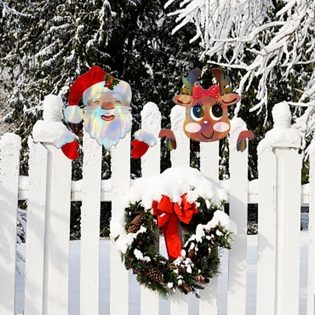 Garden Custom Santa Claus Design Christmas Fence Decoration Set